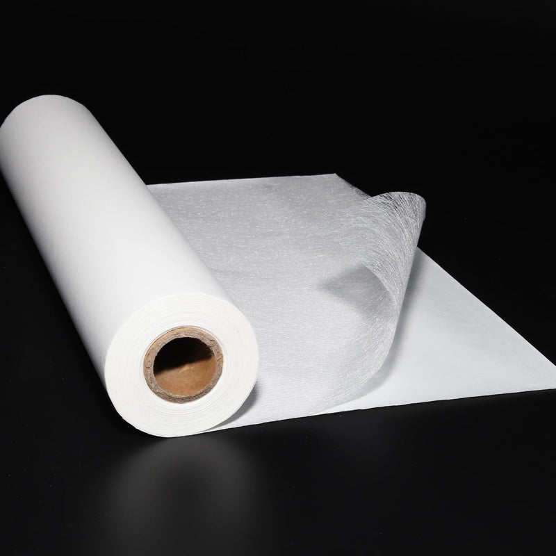 Transparia ويب لاصق مزدوج الجوانب 12 بوصة × 10 ياردات مع تغليف ورقي، ويب لاصق خفيف الوزن لتطبيق الأقمشة، لاصق حراري للأقمشة وصنع الحرف اليدوية - Image 1